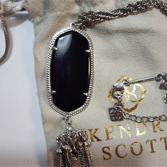 Kendra scott black and silver Rayne necklace - Picture 6 of 15
